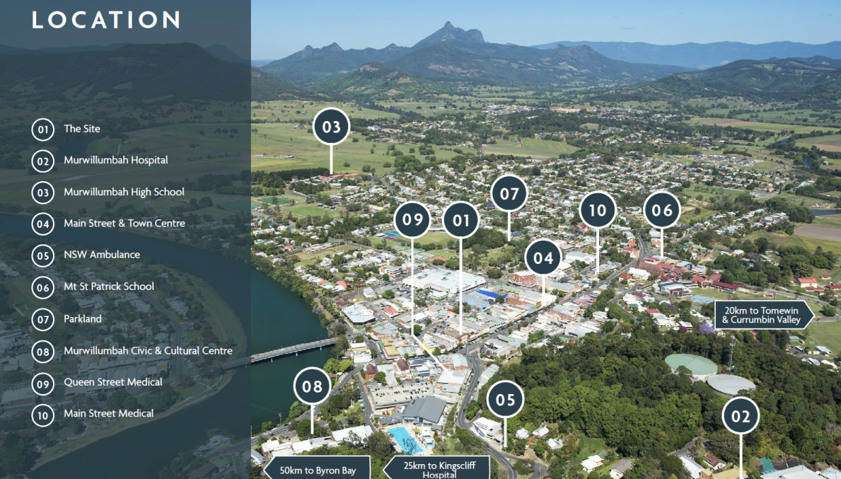 Northern Rivers Health Hub Murwillumbah Doctors Medical Centre Clinic area map